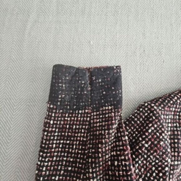 Tape Measure Women's Tweed Jacket Blazer 3-Button Port and Black Lace Gothcore - Picture 4 of 16